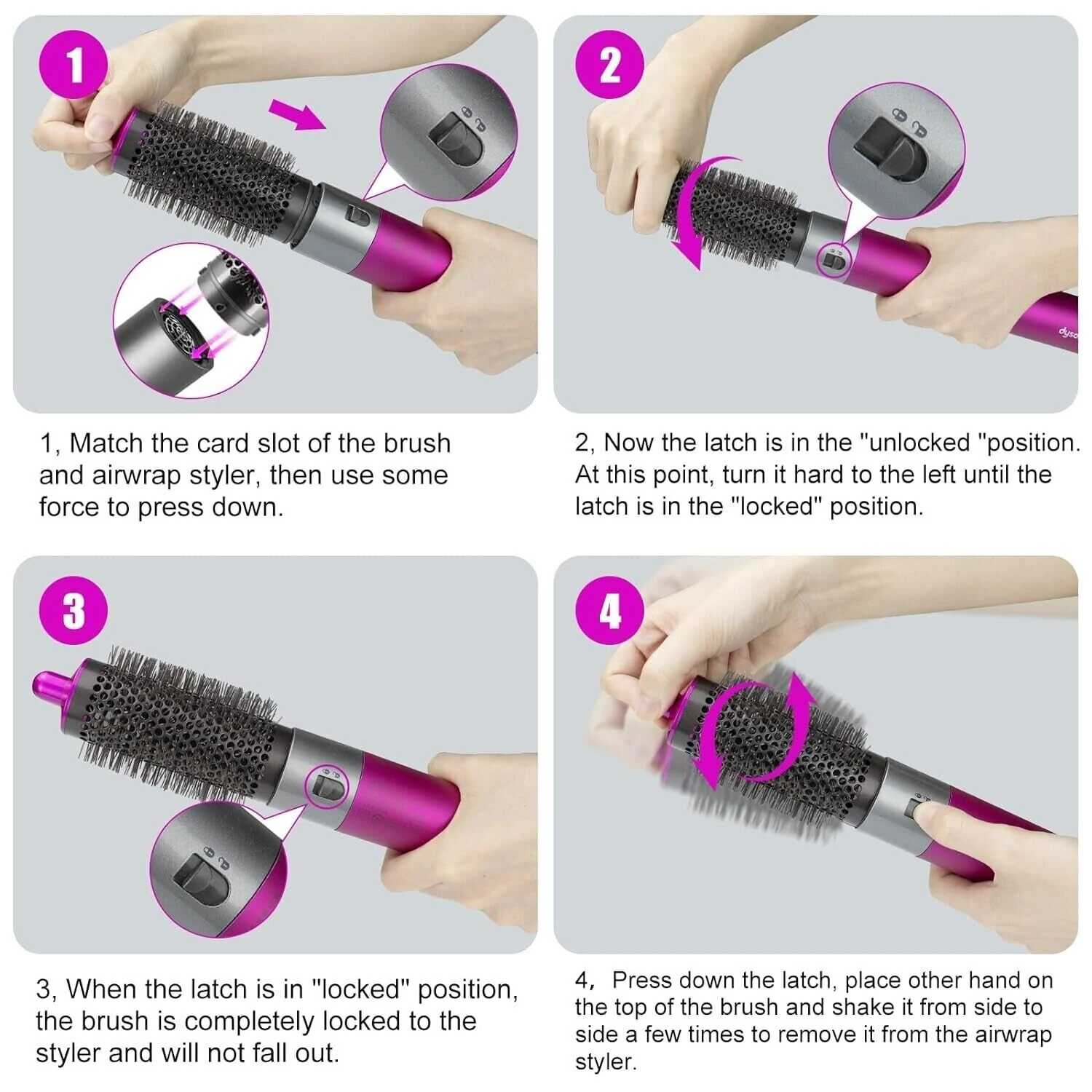 (image for) Cylinder Comb Part For Dyson Hair Dryer Adapter Fluffy Styling Roller Comb Nozzle for Dyson Styler HS01 HS05 Models